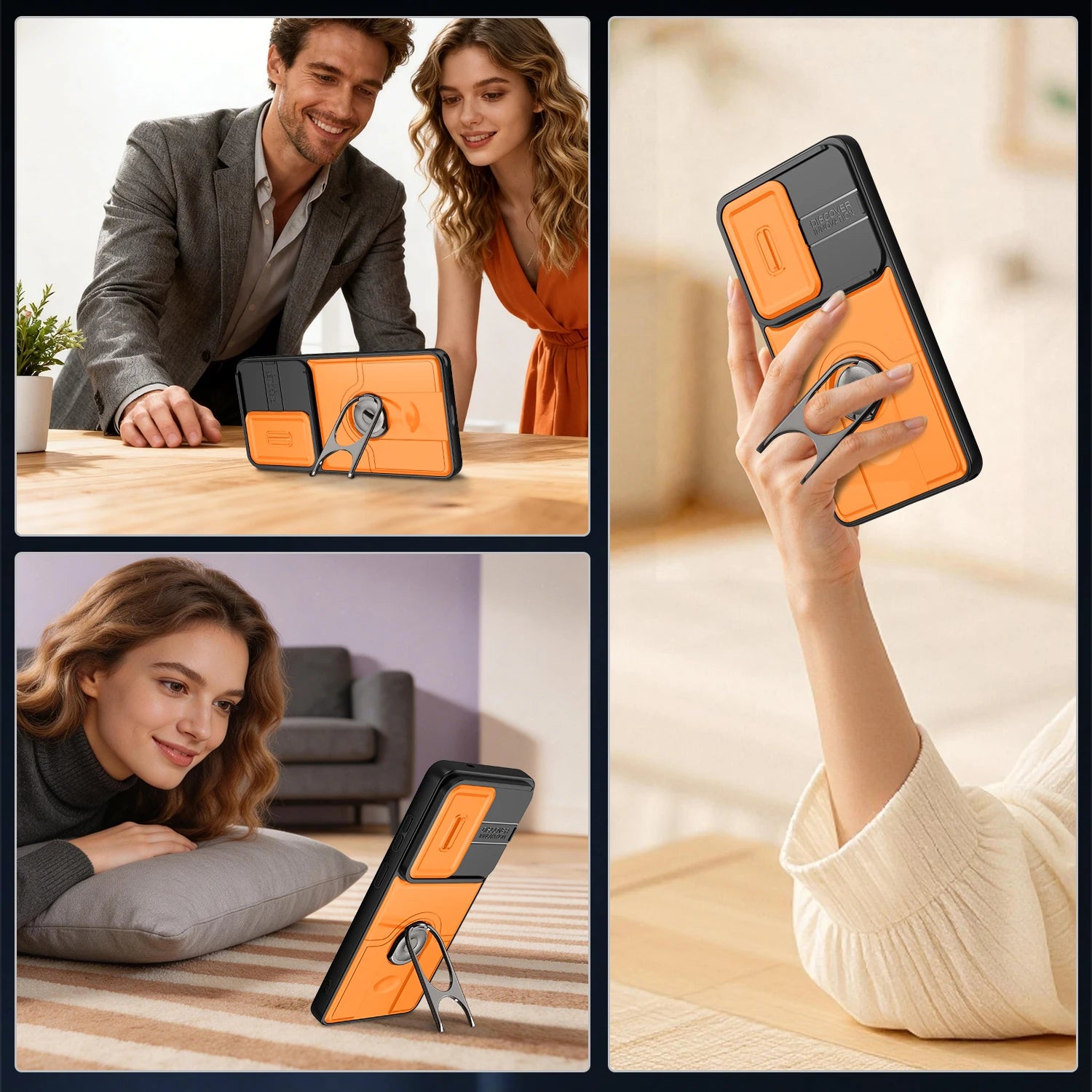 Protective Magnetic Case with Sliding Camera Cover for Galaxy A37