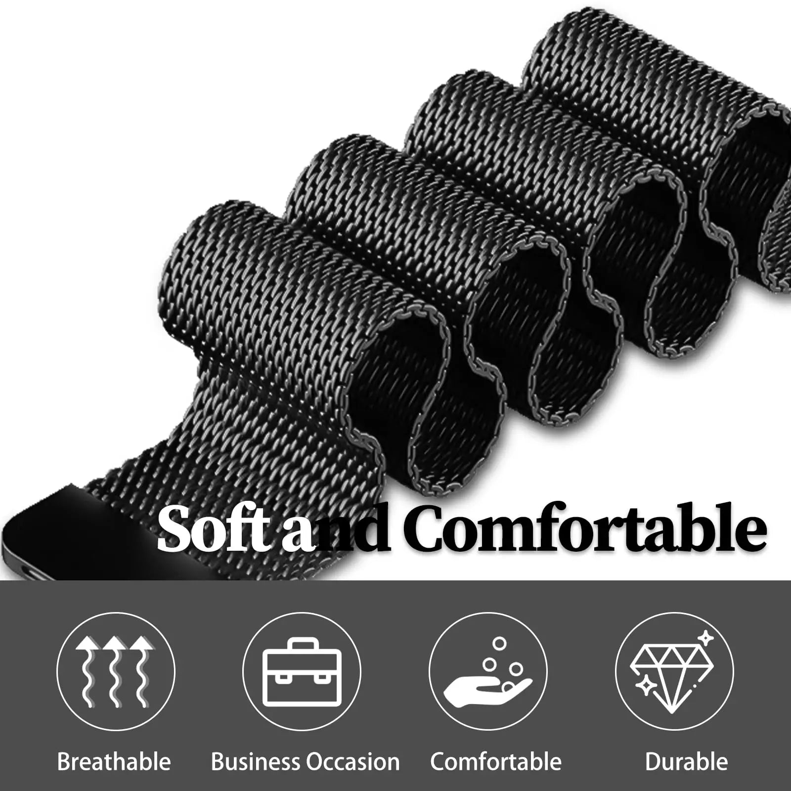 Premium Milanese Loop Metal Strap for Google Pixel Watch 3 (45mm)