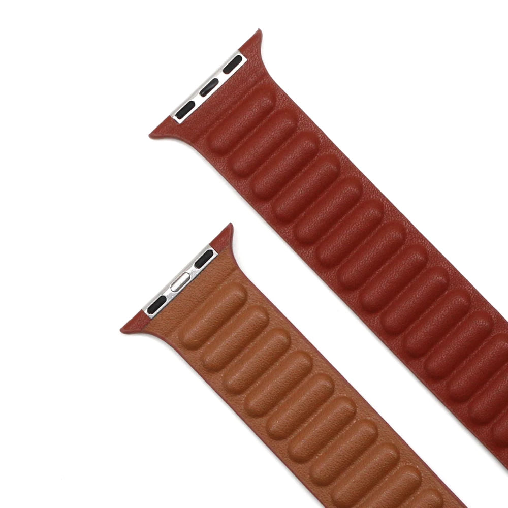 Magnetic Leather Link Band for Apple Watch