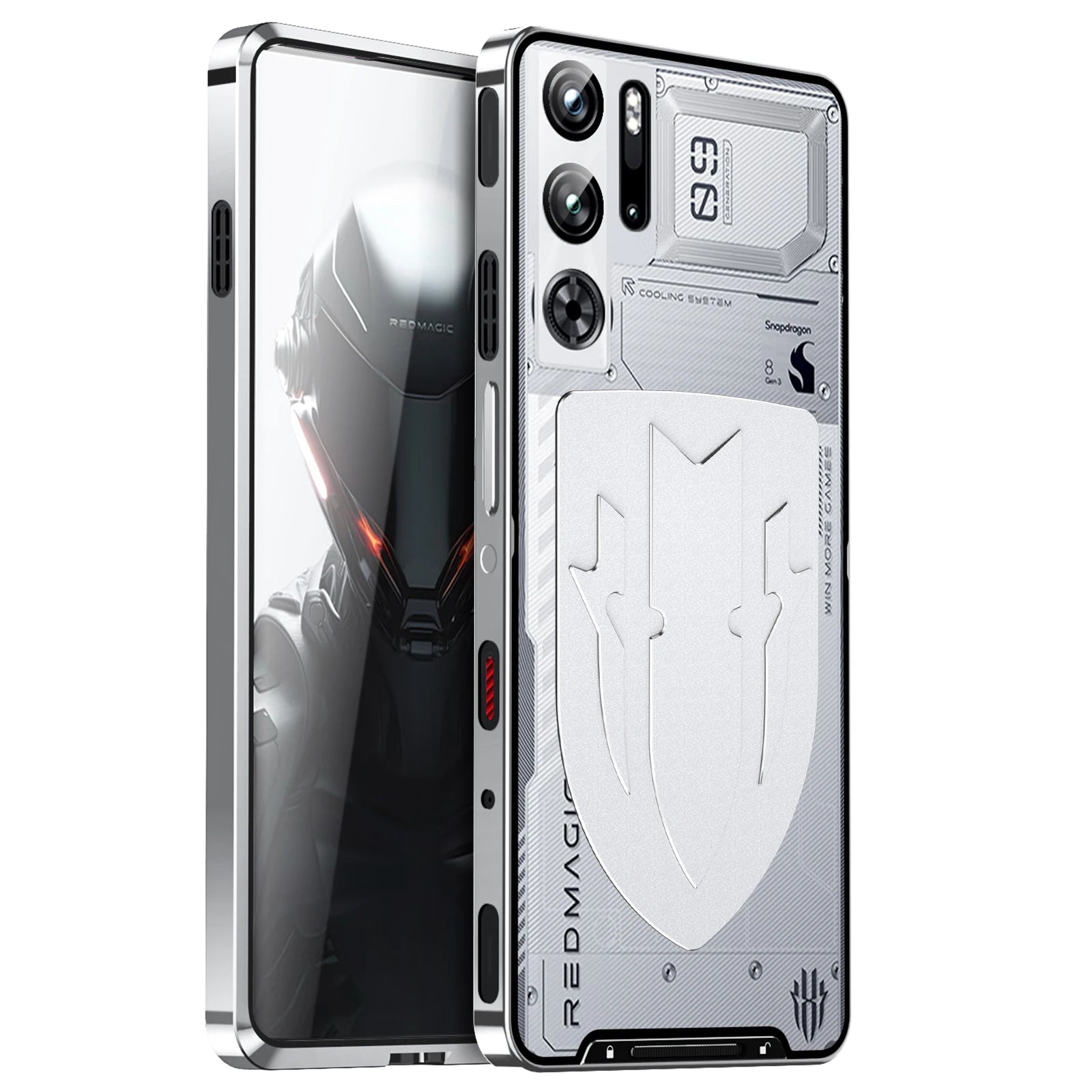 Metal Aluminum Alloy Clear Shockproof Bumper Case with Camera Protection for Nubia Red Magic 9 Pro