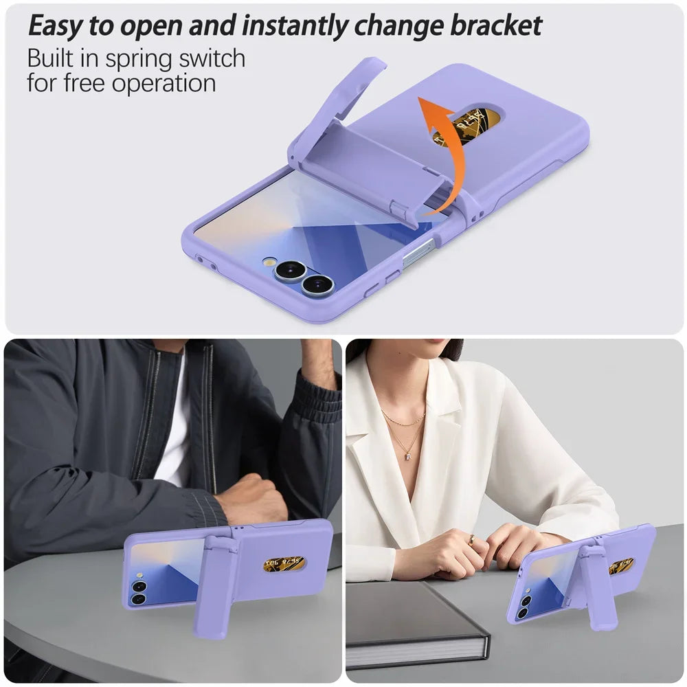 Slim Protective Case with Card Slot & Kickstand for Samsung Galaxy Z Flip 7