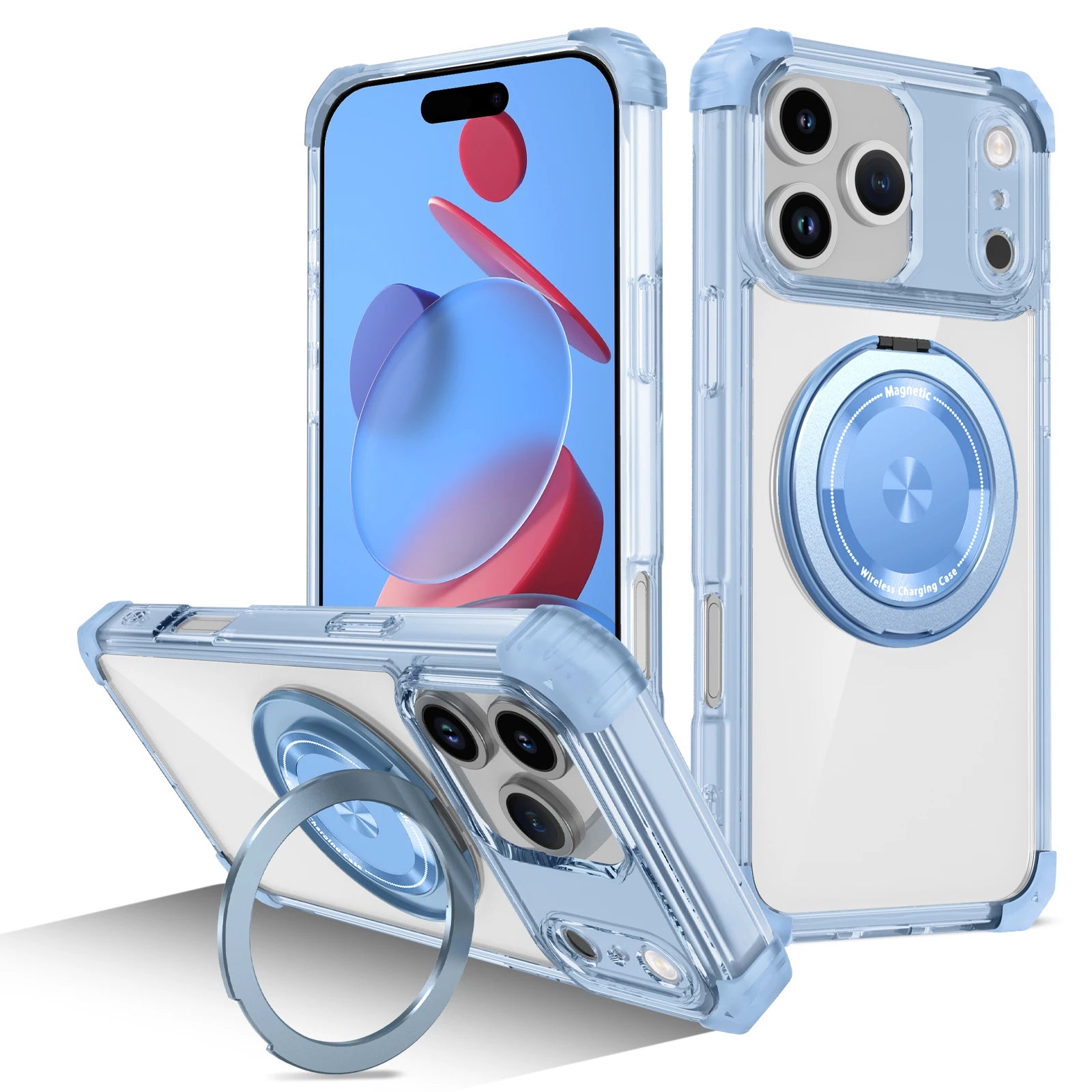 Shockproof Armor MagSafe Case with 360° Rotating Bracket for iPhone 17 Series