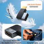 CABLETIME Left-Angle HDMI 2.1 Converter Adapter