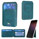 RFID Blocking Magnetic Leather Wallet with Foldable Hinge Stand