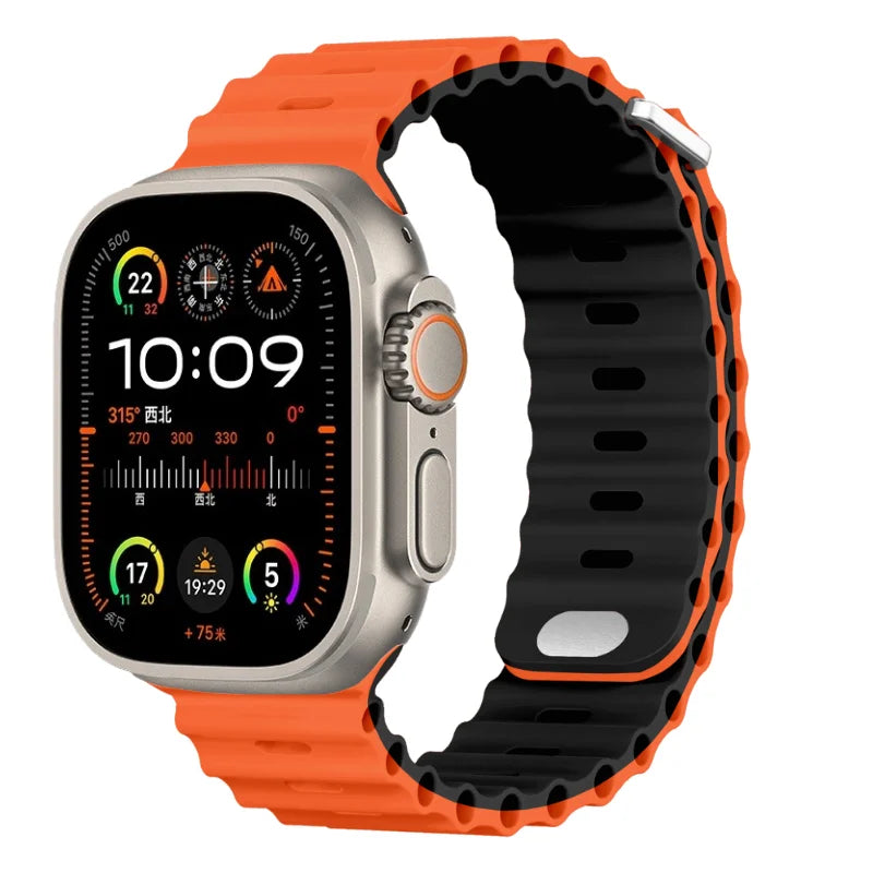 Soft-Touch Ocean Silicone Sport Band for Apple Watch