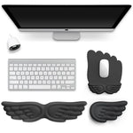Memory Foam Wrist Support Mouse Pad & Keyboard Rest