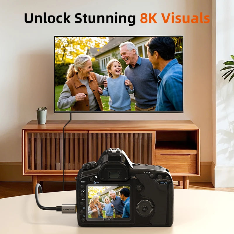CABLETIME Mini HDMI to HDMI 8K 60Hz Cable