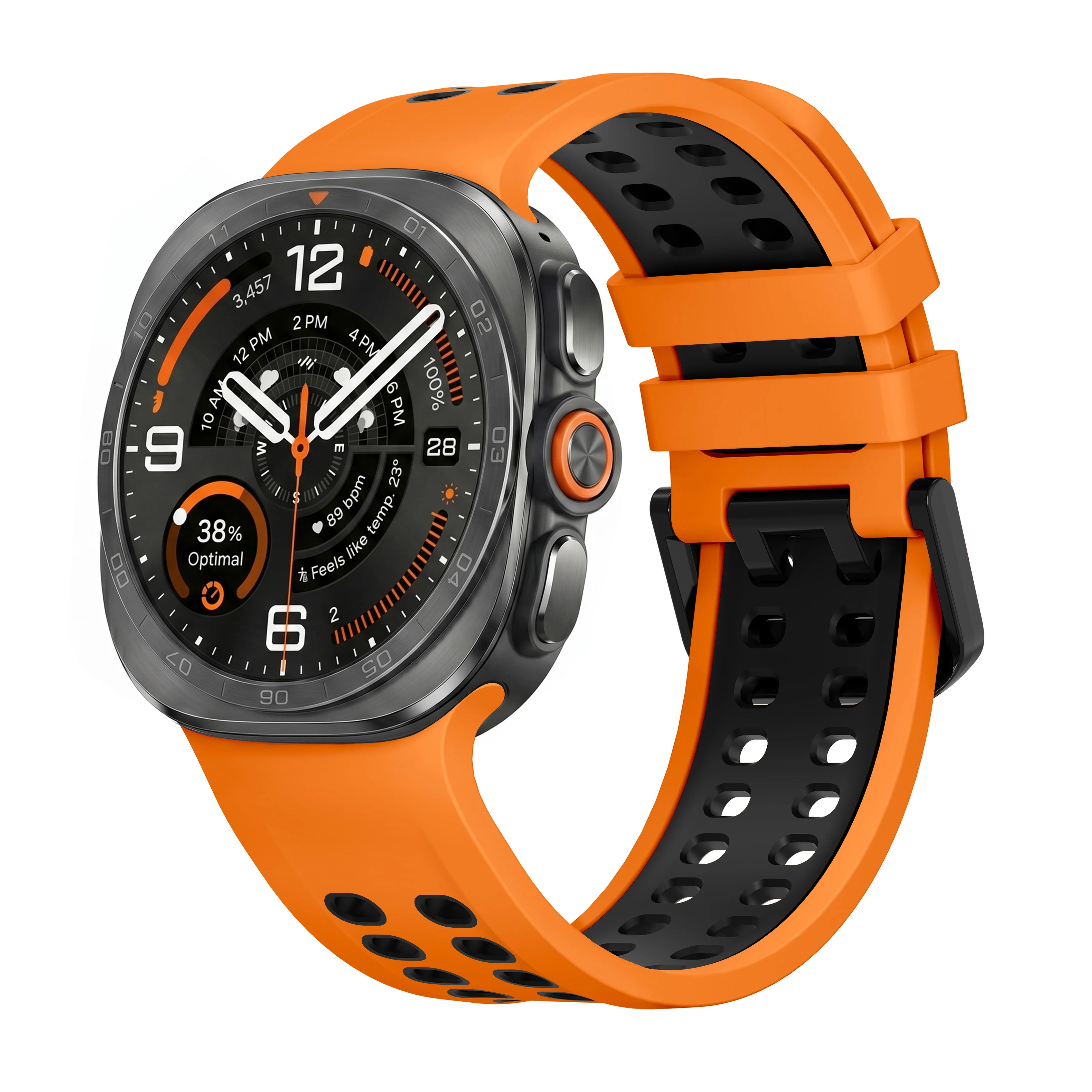 Breathable Perforated Silicone Sport Band for Samsung Galaxy Watch Ultra 2
