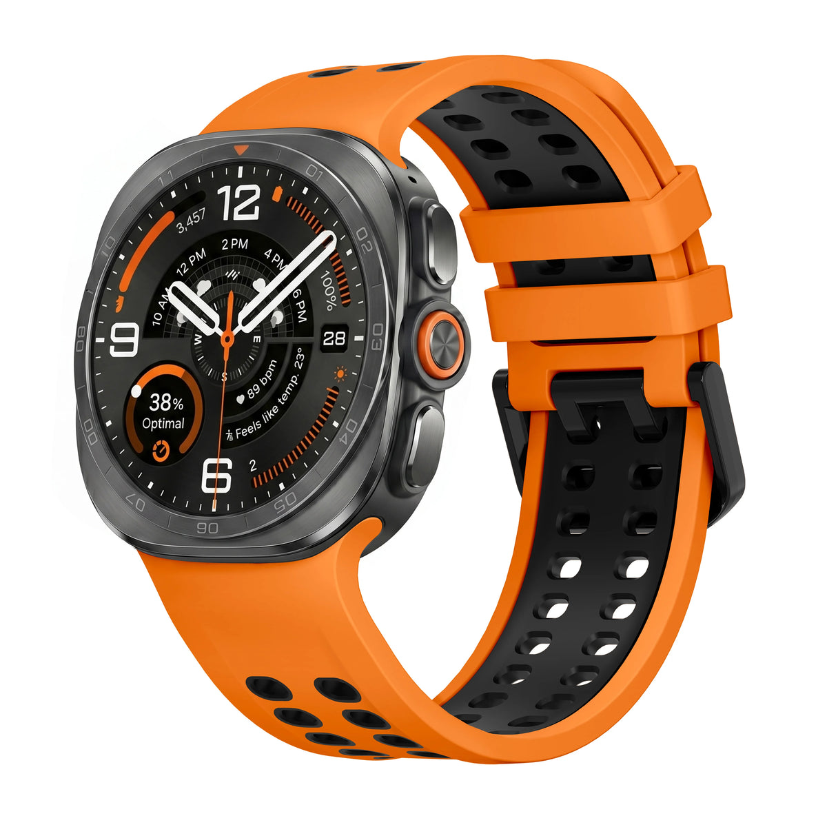 Breathable Perforated Silicone Sport Band for Samsung Galaxy Watch Ultra 2