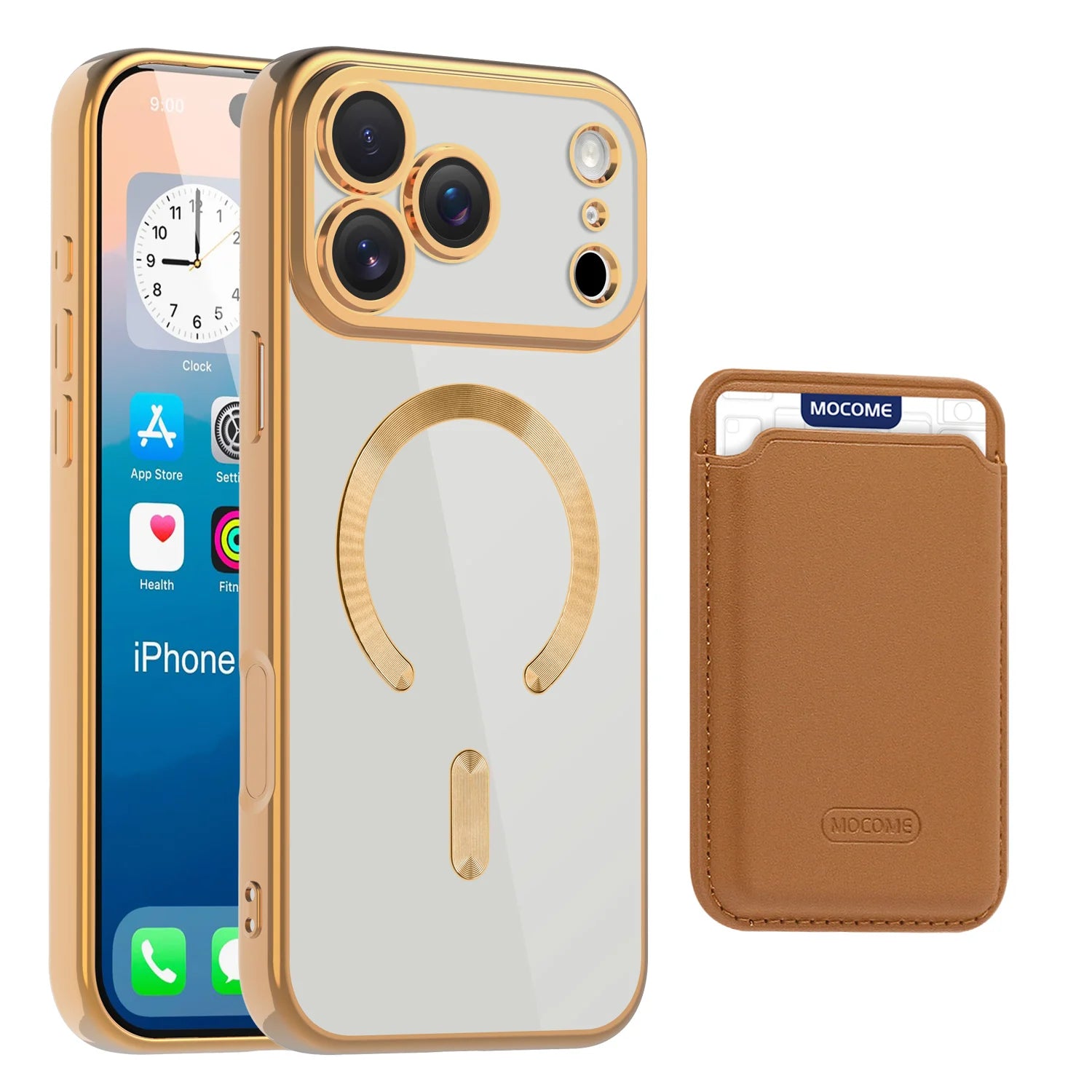 iPhone 17 Series Soft Electroplating MagSafe Case with Magnetic Wallet