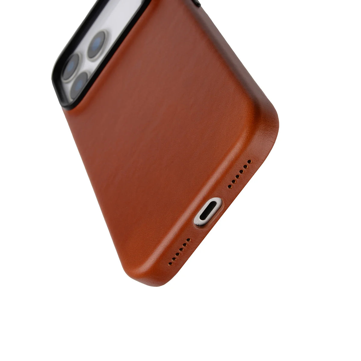 Oiled Wax Leather MagSafe Case with Raised Camera Protection Ring for iPhone 17 Series