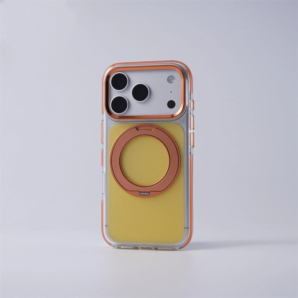 Shockproof MagSafe Case with 360° Rotatable Ring Stand for iPhone 18 Series