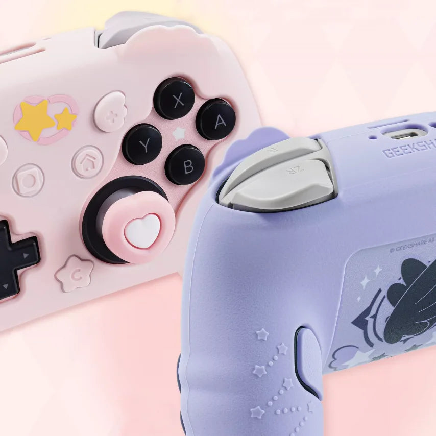 Cute Wing Silicone Case with Thumb Grip Caps for Nintendo Switch 2 Pro Controller