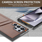 Premium Leather Protective Case with Card Holder Pocket for Samsung Galaxy S24 Series