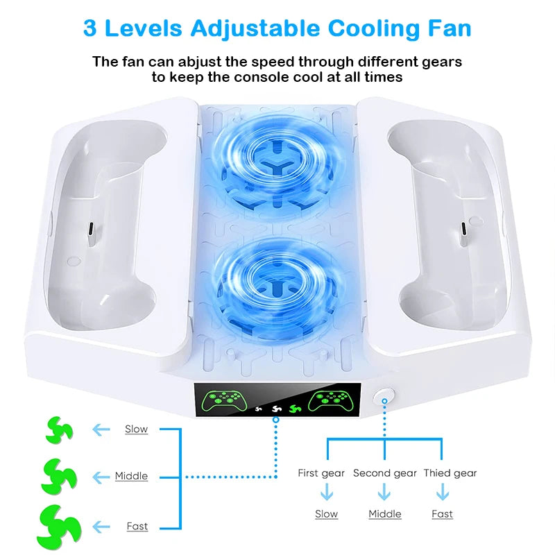 Xbox Series S Multifunction Stand With Cooling Fan and Gamepad Charger