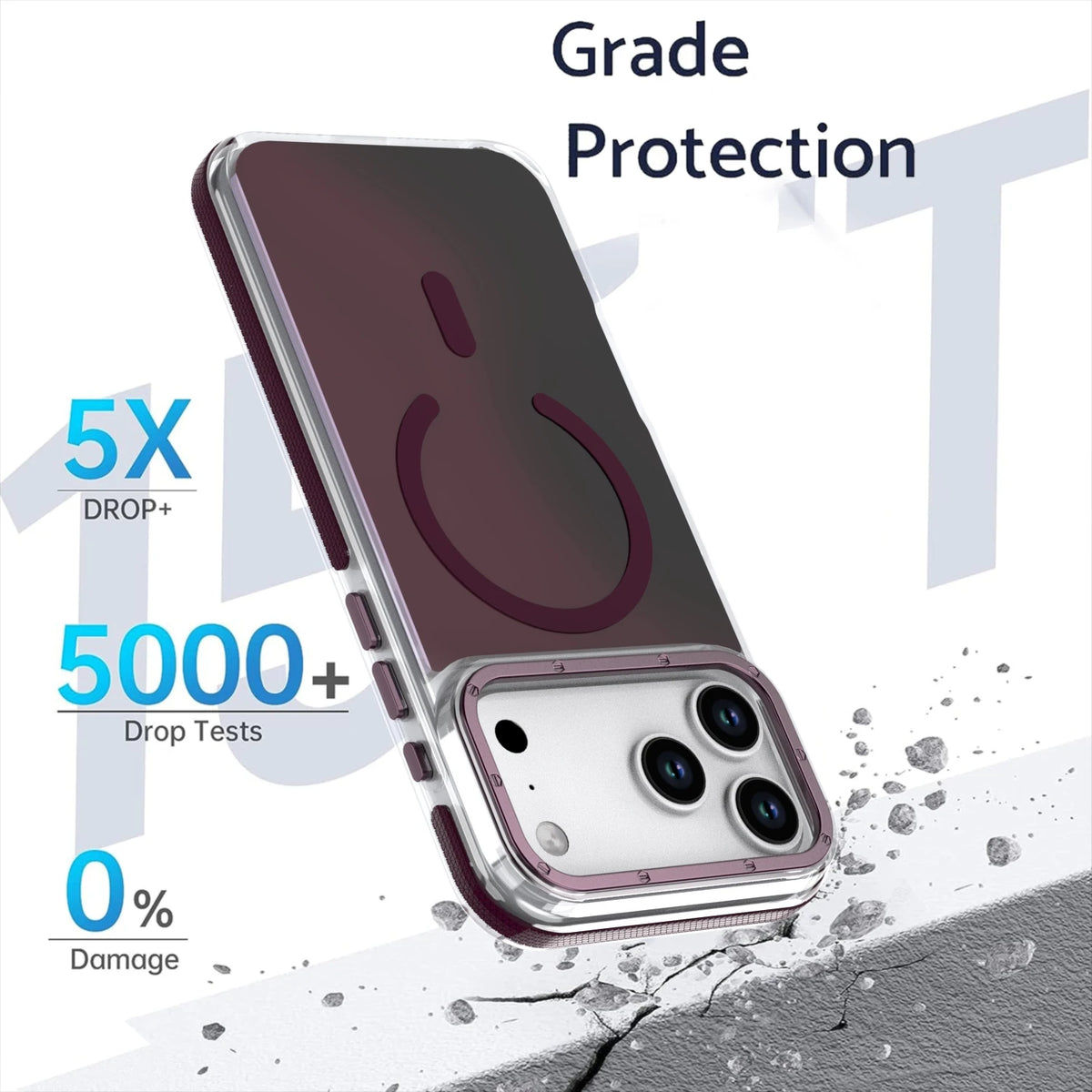 Translucent Laser Gradient Shockproof MagSafe Case for iPhone 18 Series