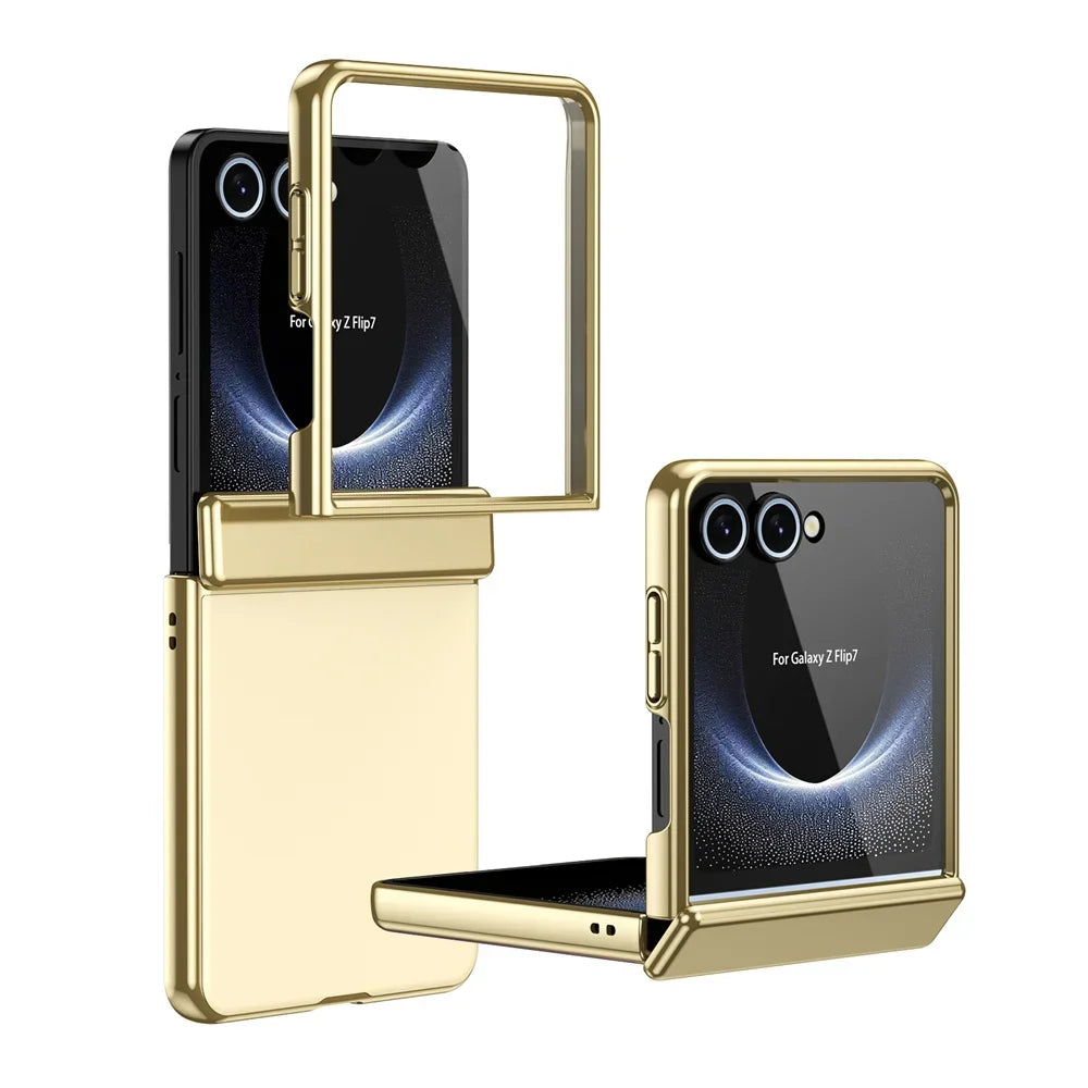 Plating Finish Shockproof Hard Shell Case for Samsung Galaxy Z Flip 7
