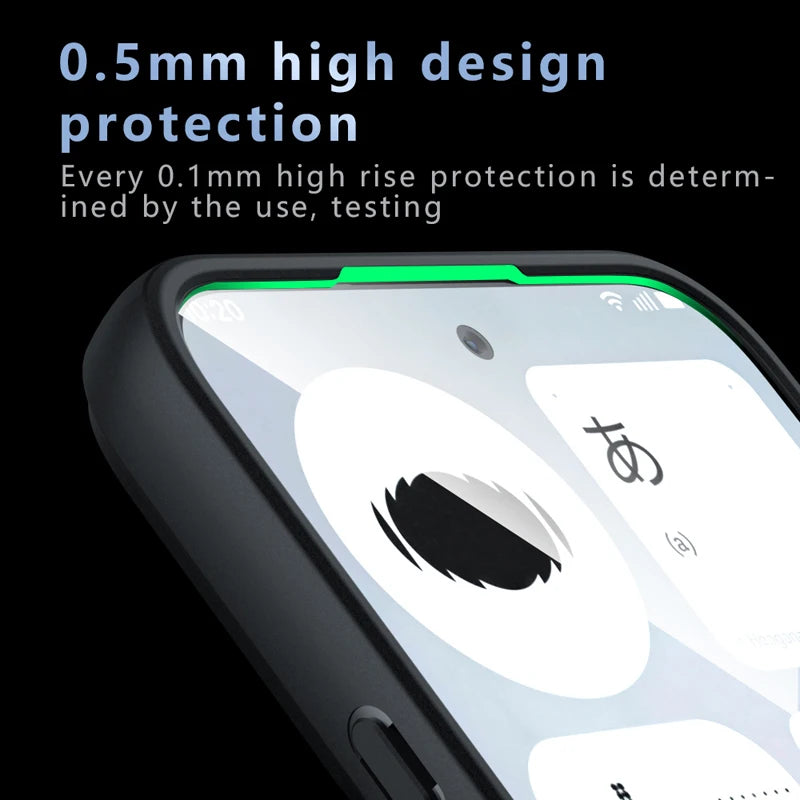 Transparent Matte Drop Protection Case with Four-Corner Airbag Cushioning for Nothing Phone (4b)