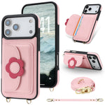 Crossbody Leather Wallet Case with Card Slots and Stand for iPhone 17 Series