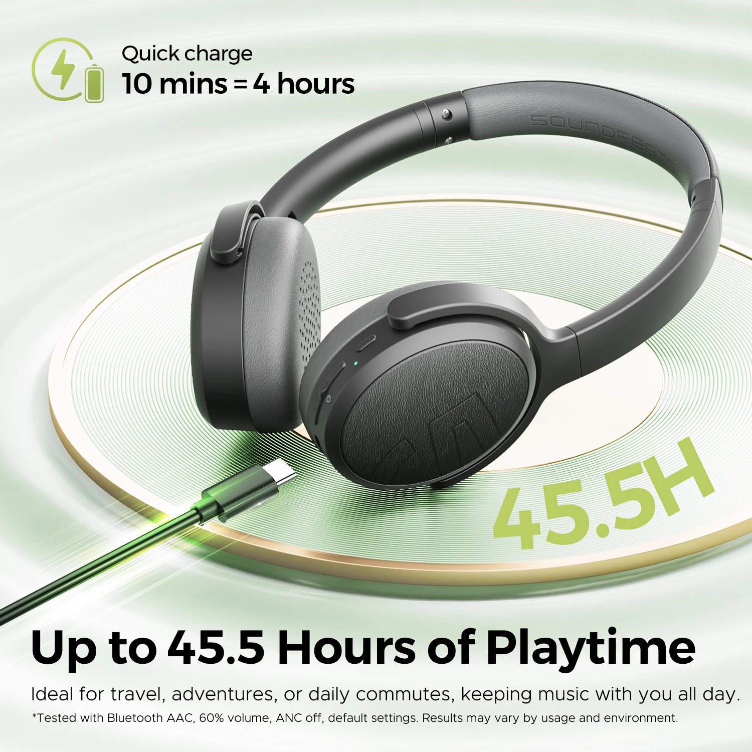 SoundPEATS Space Lite Bluetooth 5.4 Over-Ear Headphones