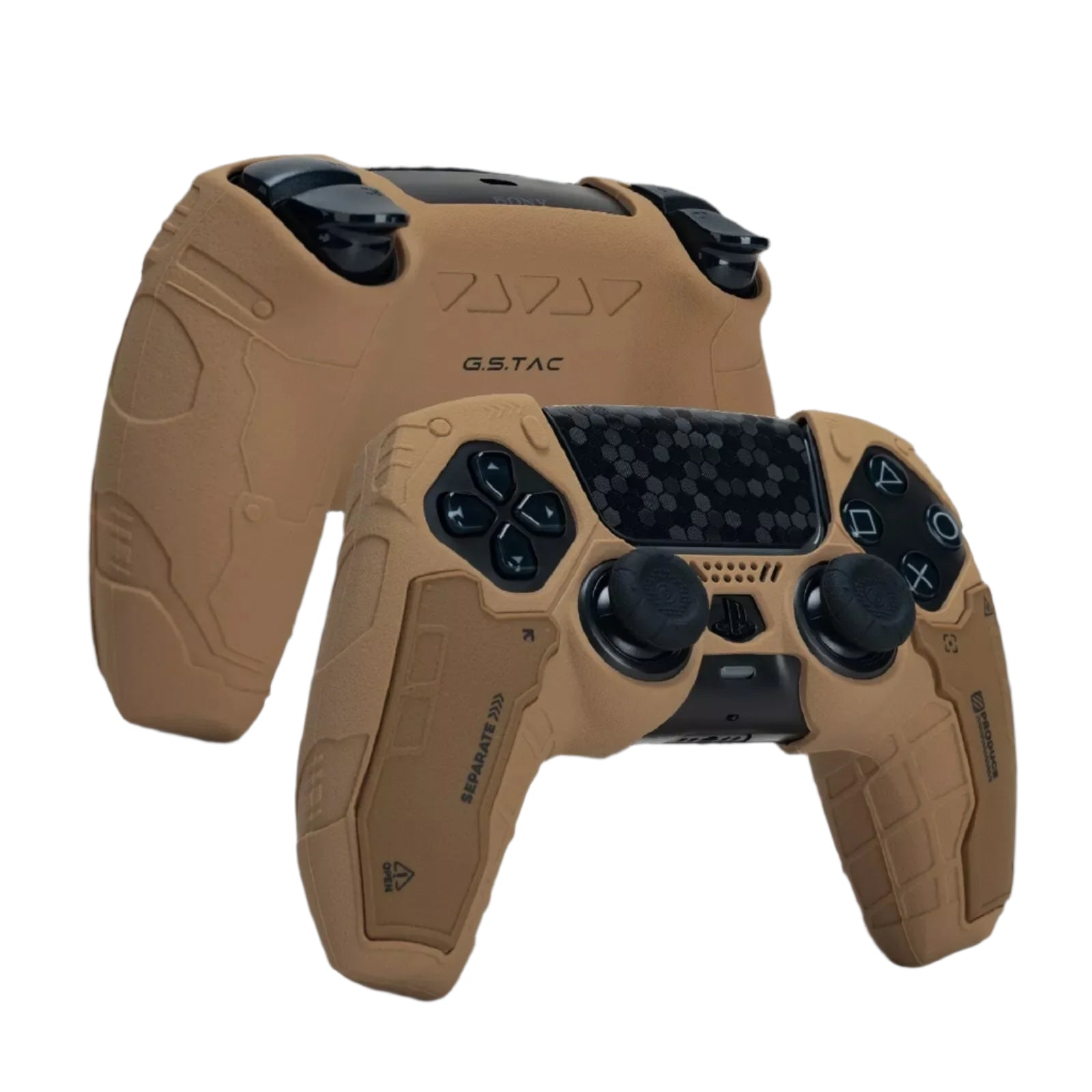 Anti-Slip Silicone Protective Cover with 2 Thumb Grips & Stickers for PlayStation 5 Controller