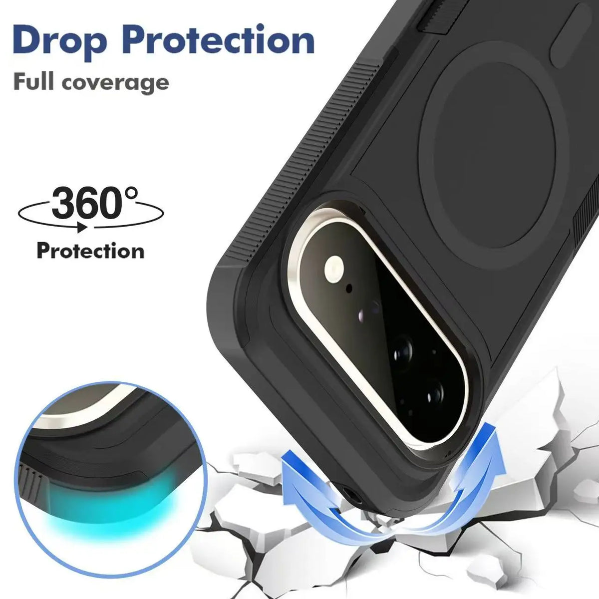 Shockproof Dual-Layer Magnetic Case for Google Pixel 11 Series