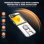 Military-Grade Protective Case with 360° Rotating Ring Stand for Samsung Galaxy Z Flip 6