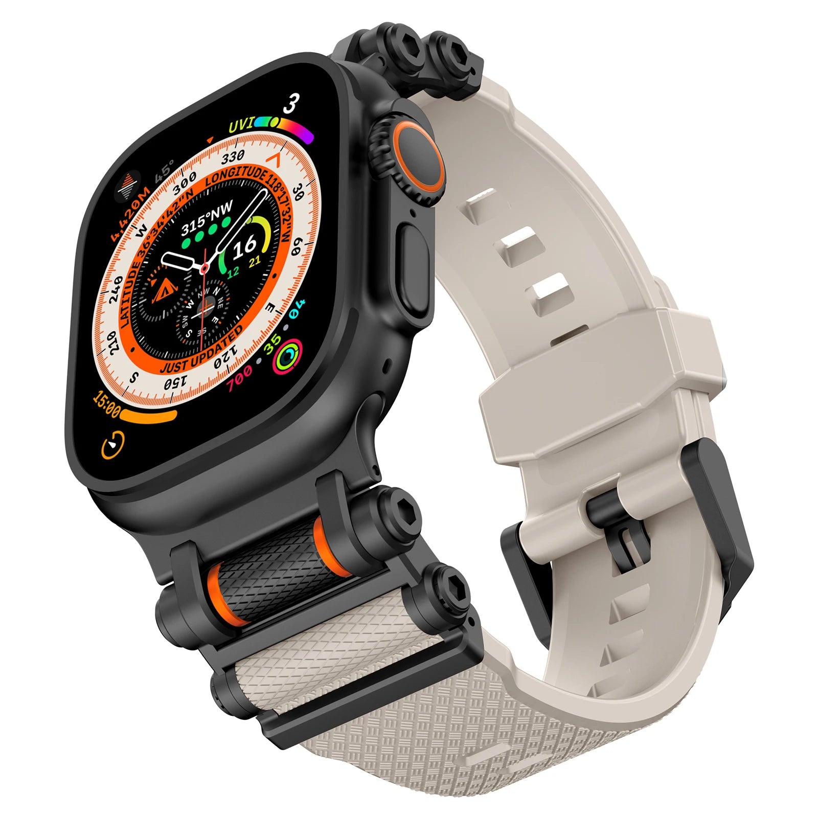 Tough Metal + Silicone Strap for Apple Watch