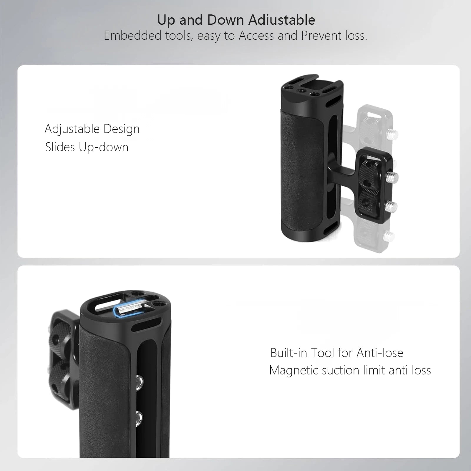 Probty Universal Mini Handgrip for DSLR Camera Cages