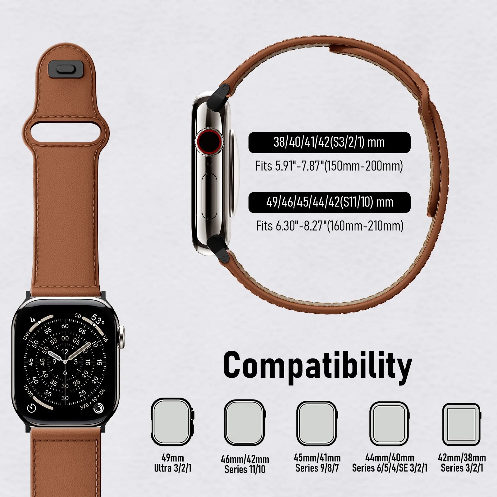 Premium Genuine Leather Band for Apple Watch