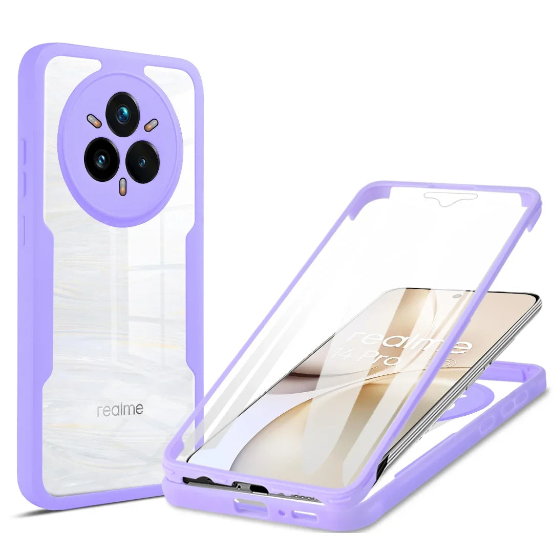 Shockproof Full-Body Protective Clear Case for Realme 14 Pro / 14 Pro+