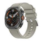 Leather-Like Silicone Watch Band with Ventilation Holes for Samsung Galaxy Watch Ultra 2