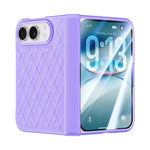 Quilted Hinge Protection Case with Tempered Glass Front Screen for iPhone Duo