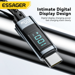Essager 100W USB Type-C Fast Charging Cable with LED Digital Display