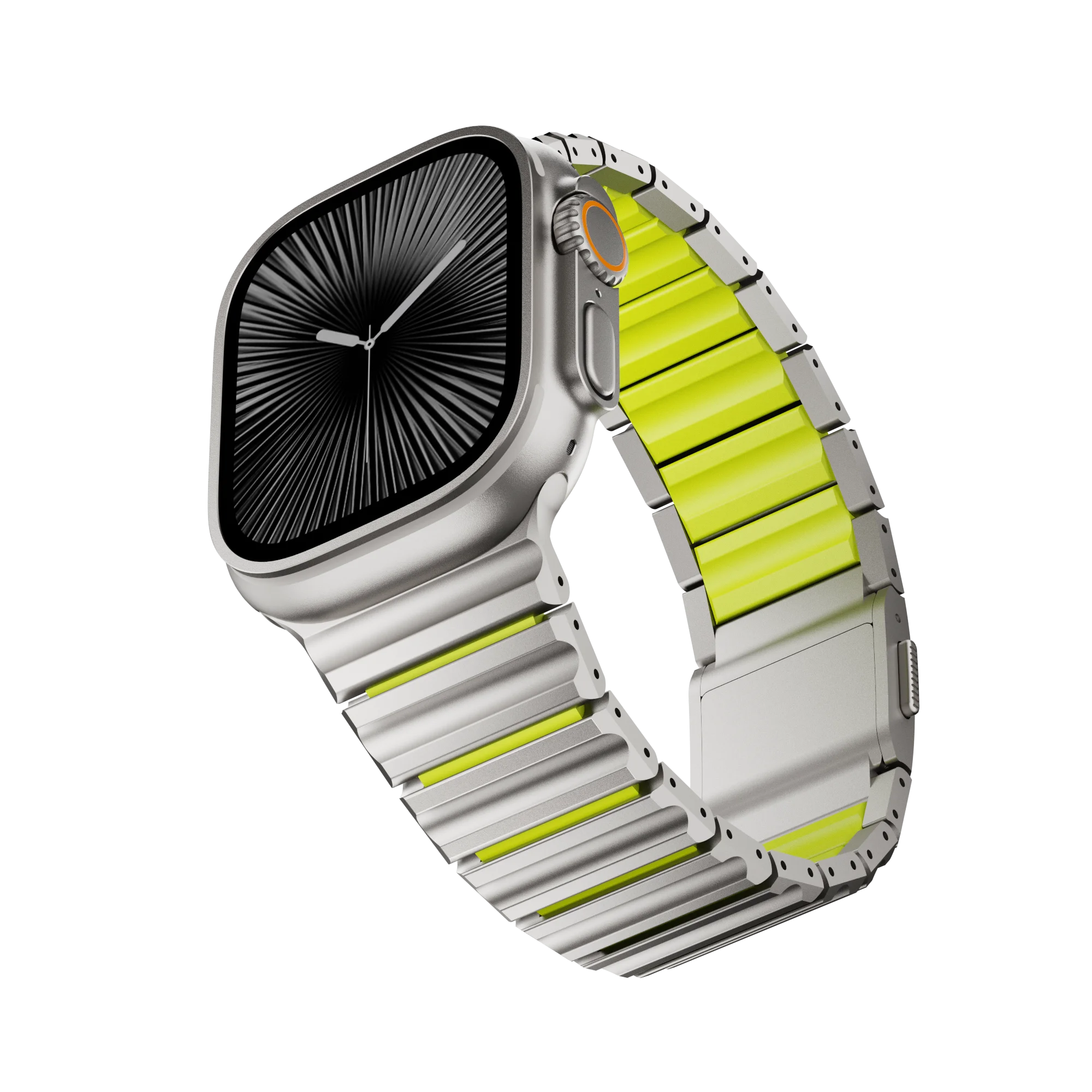 Metal Link Band with Magnetic Quick-Release for Apple Watch
