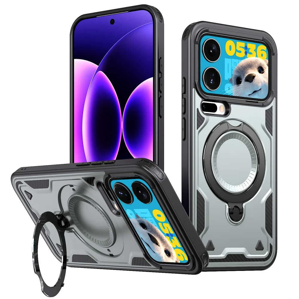 Xiaomi 17 Series Heavy Duty Magnetic Case with Rotating Ring Stand