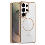 Luxury Magnetic Clear Case with Metal Camera Frame for Samsung Galaxy S24 Series