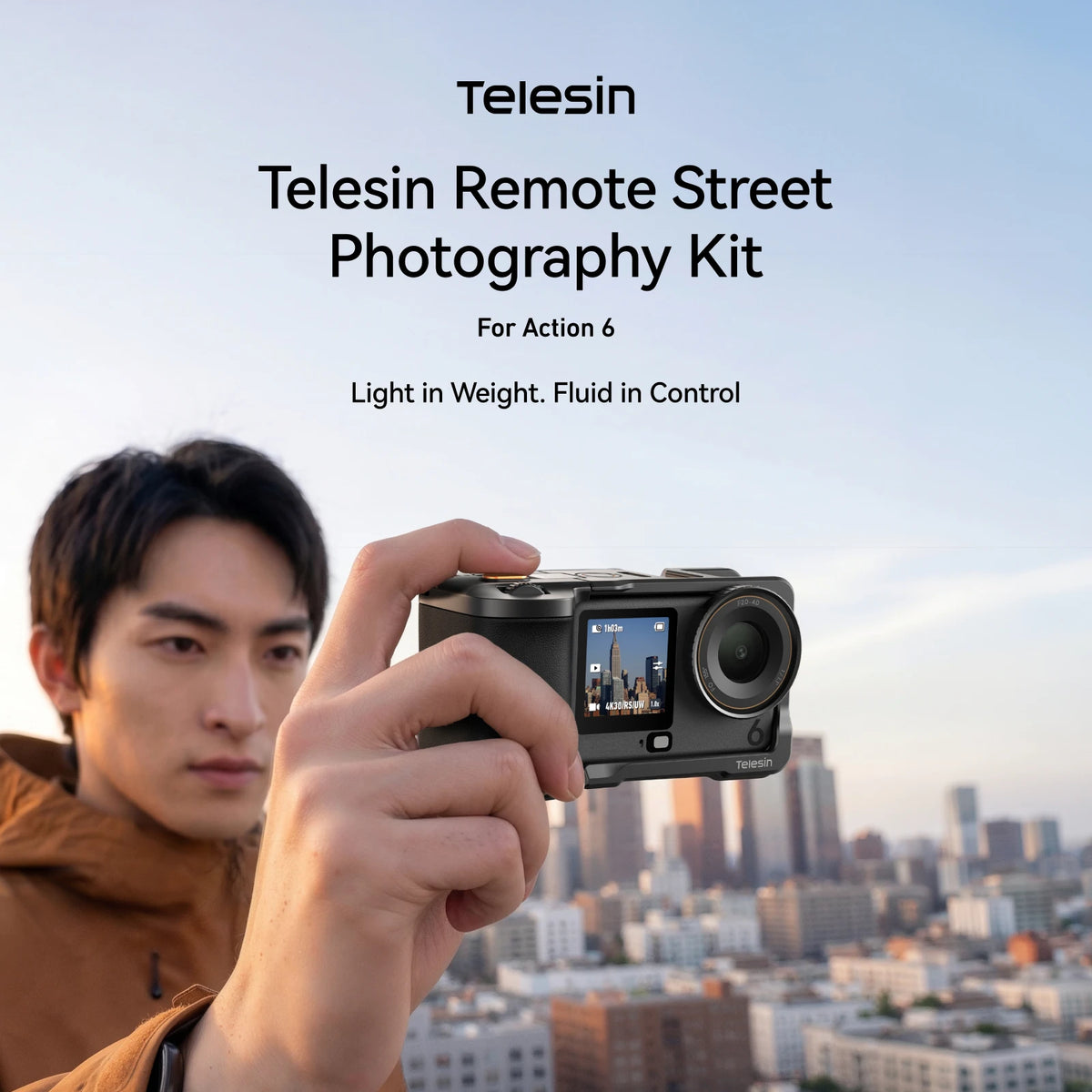 Telesin Detachable Bluetooth Remote DJI Osmo Action 6