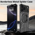 Metal Frame MagSafe Case with 360° Rotating Ring Stand for iPhone 17 Series