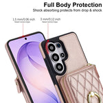 Crossbody Leather Wallet Case with Wrist Lanyard for Samsung Galaxy S26 Series