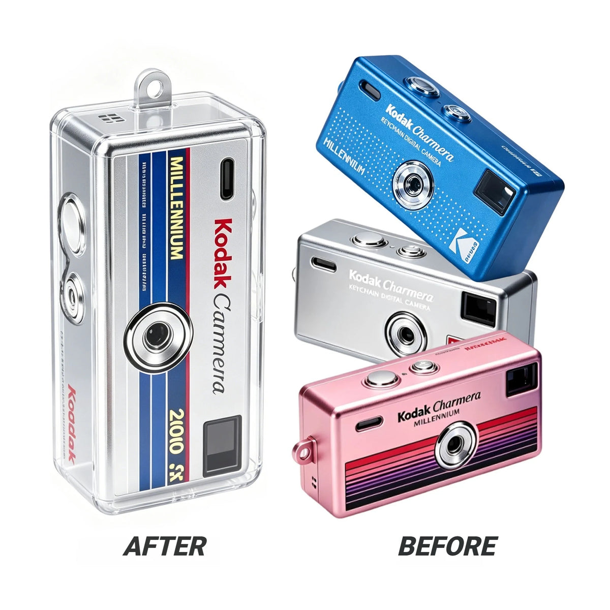 Transparent TPU Soft Case for Kodak Charmera 2000 Millennium