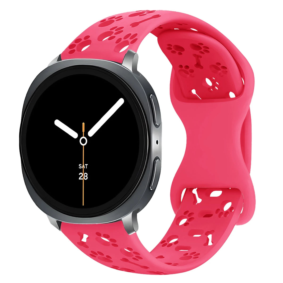 Paw Print Perforated Silicone Band for Samsung Galaxy Watch 8 and Watch 8 Classic