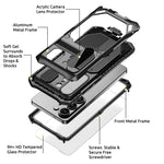 Heavy-Duty Aluminum Case with Glass and Camera Stand for Samsung Galaxy S26 Ultra