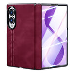 Shockproof Leather Magnetic Case with Integrated Screen Protector for Samsung Galaxy Z Fold 8