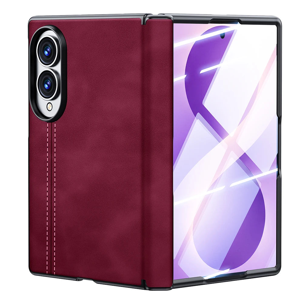 Shockproof Leather Magnetic Case with Integrated Screen Protector for Samsung Galaxy Z Fold 8