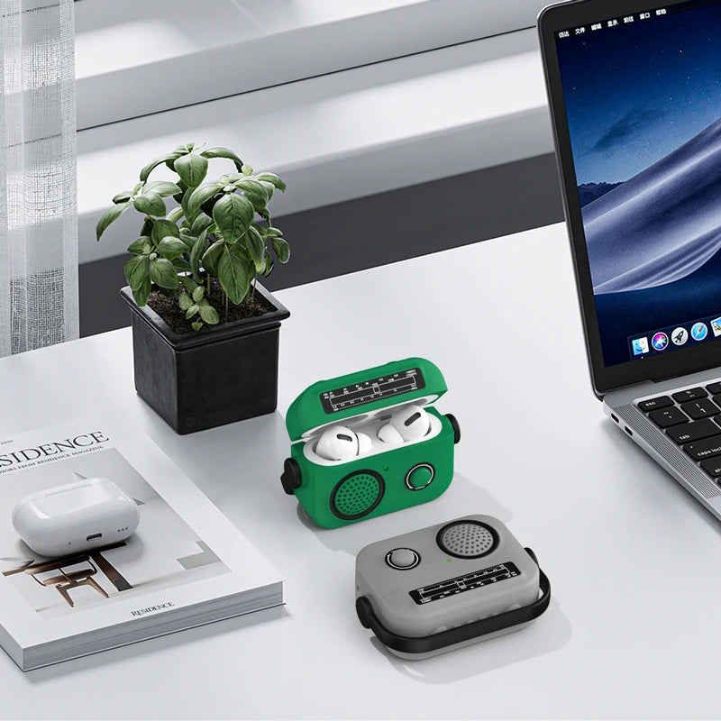 3D Simulation Radio Design Silicone Case for AirPods Pro 2