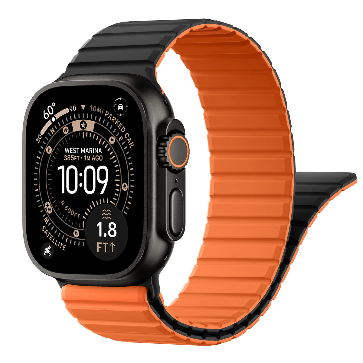 Silicone Loop Strap with Magnetic Closure for Apple Watch