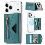 Luxury Leather Magnetic Wallet with Card Holder and Kickstand