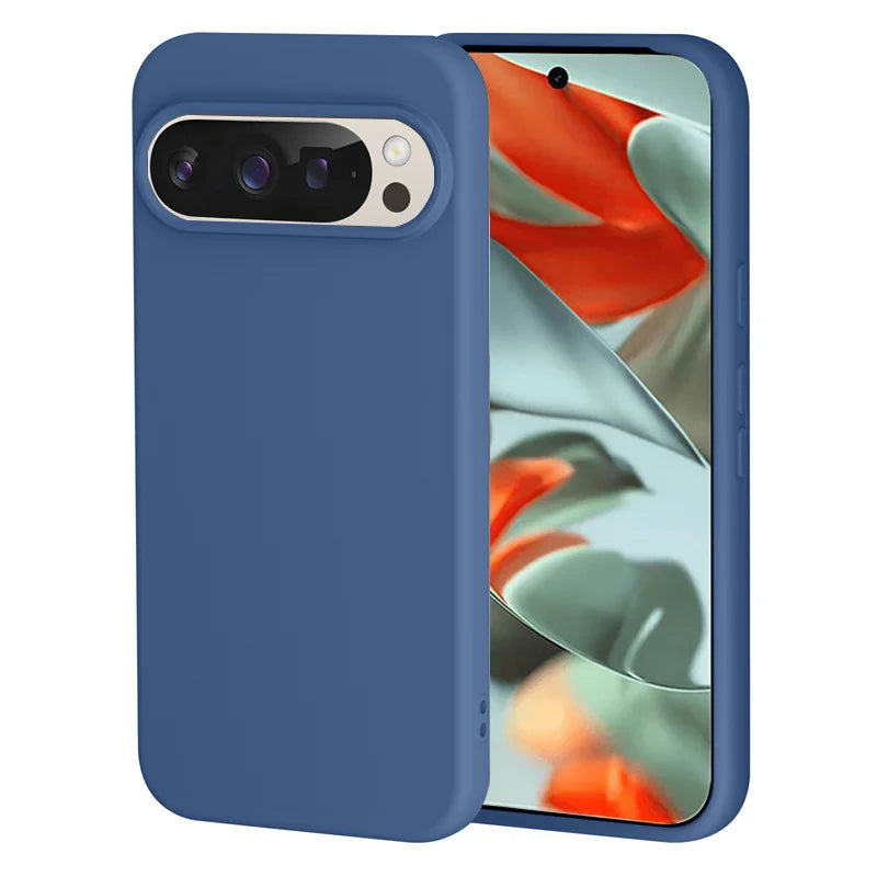 Solid Color Liquid Silicone Case for Google Pixel 9 Series