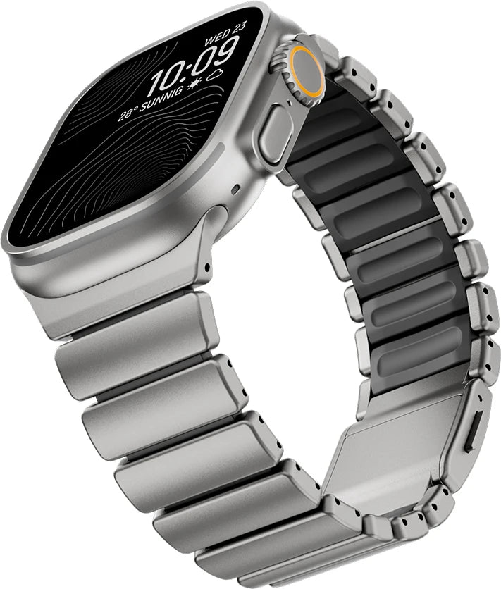 Stainless Steel and Rubber Magnetic Band for Apple Watch